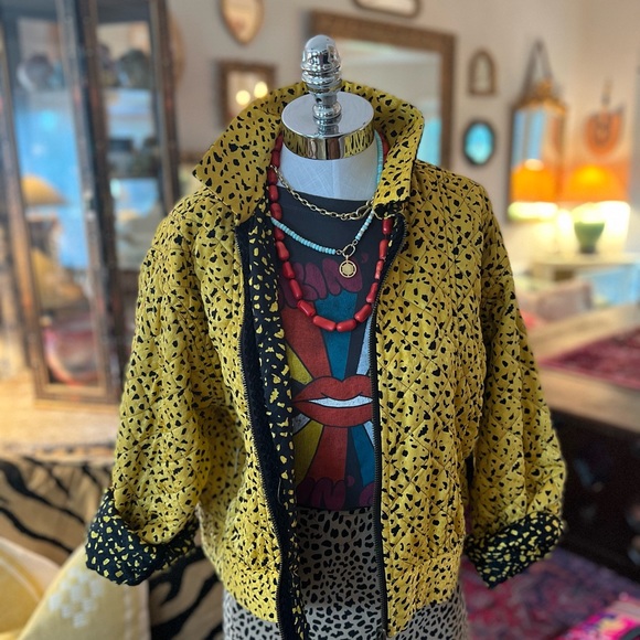 Reworked Vintage 80’s REVERSIBLE Satin Boho Jacket - Picture 2 of 14